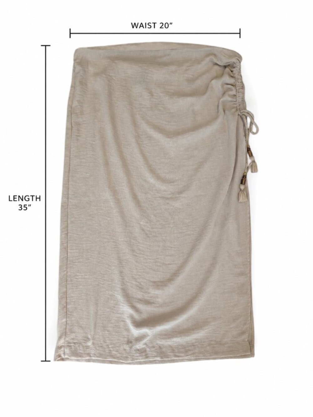 H&M Divided Wrap Tie Swim Cover Up Skirt Size 16 Tan NWOT - Picture 7 of 9